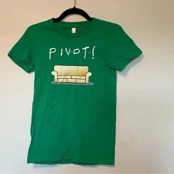 American Apparel  Pivot Friends Couch Sofa Green Tee - Picture 1 of 4